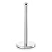 Zanzer Stainless Steel Kitchen Paper Towel Holder Dispenser - Weighted Base - Sturdy, Durable, Rust-Proof - Single Easy One-Handed Tear - Fits Standard or Jumbo-Sized Rolls