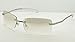 FRAMELESS CLEAR/LIGHT BROWN LENSES SUN-GLASSE​S UNISEX PRESCRIPTI​ON MEN WOMEN METAL GOLD FRAME