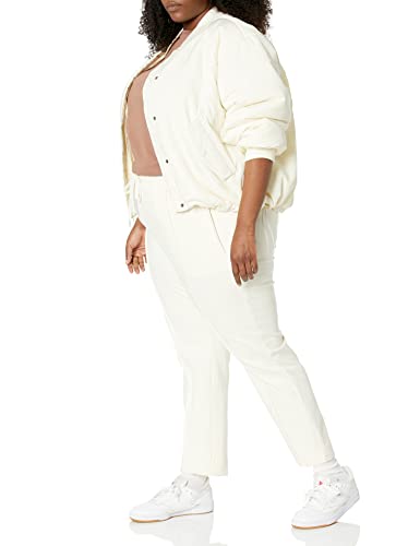 AMAZON ESSENTIALS WOMEN’S RELAXED-FIT RECYCLED POLYESTER PADDED CROPPED BOMBER JACKET (AVAILABLE IN PLUS SIZE) (PREVIOUSLY AMAZON AWARE), IVORY, 4X