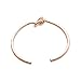 SENFAI Love Knot Simple Knot Bangle Cuffs for Women Stretch Bracelet Gold and Silver Rose Gold Knot Bangles ( rose gold)