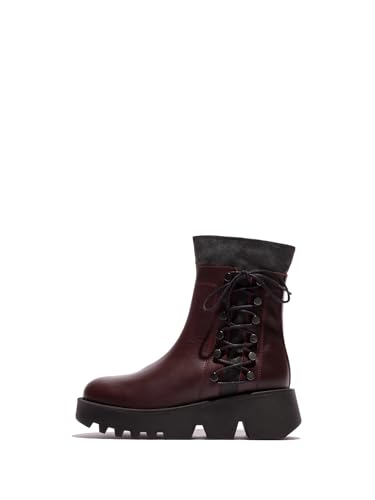 Fly London ZAKU313FLY, Fashion Boot Mujer, Wine/Black, 42 EU