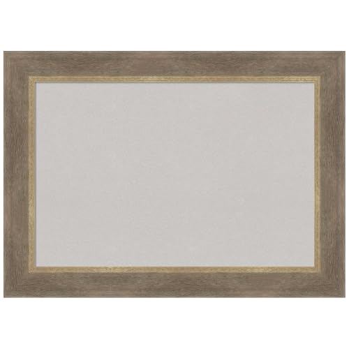 Amanti Art Grey Cork Board for Wall, 21x29 Vision Board with Brown Wood Frame,…