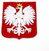 Poland Polska with Eagle Iron - On Patch Crest Badge 2.5 X 2 1/8 Inch New