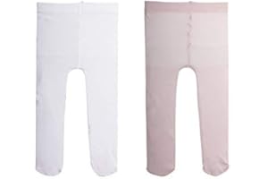 CALZITALY 2 Pairs - Baby Girl Plain Microfibre Semi Opaque Pantyhose | Newborn Pantyhose | 40 Den | 3 To 24 Months