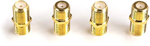 THE CIMPLE CO - Gold Cable Extension Coupler | 4 Pack | Connects Two Coaxial Video Cables, for Coax F81 (Female to Female) 3GHz Satellite, Cable TV, and Cable Internet Rated - Thumbnail 3