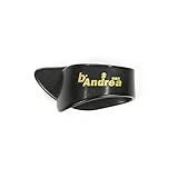 D'Andrea R373 LG BLK Plastic Thumb Picks, 12-Piece, Black, Large