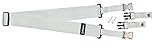 DiMarzio DD2210W Cliplock Guitar Strap White w/Metal Buckles w/Bonus RIS Pick (x1) 663334024113