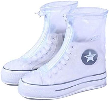 Waterproof Shoe Covers - No-Slip Thickened Overshoes For Rain Protection, Clear Reusable Design