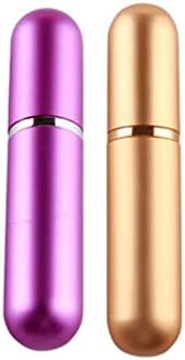 EXMART 2pcs Empty 5ML Mini Portable Refillable Bottles Practical Travel Fragrance Liquid Holder Perfume Atomizer Spray Bottle Pump Storage(Multicolor)