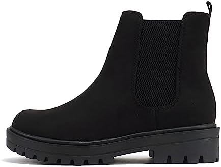 New Sofft Samira Boots Women\'s Black Waterproof Suede Lug Sole Ankle Boot K156 Amazon.com | Söfft Samira Black Suede | Rain Footwear main image 2