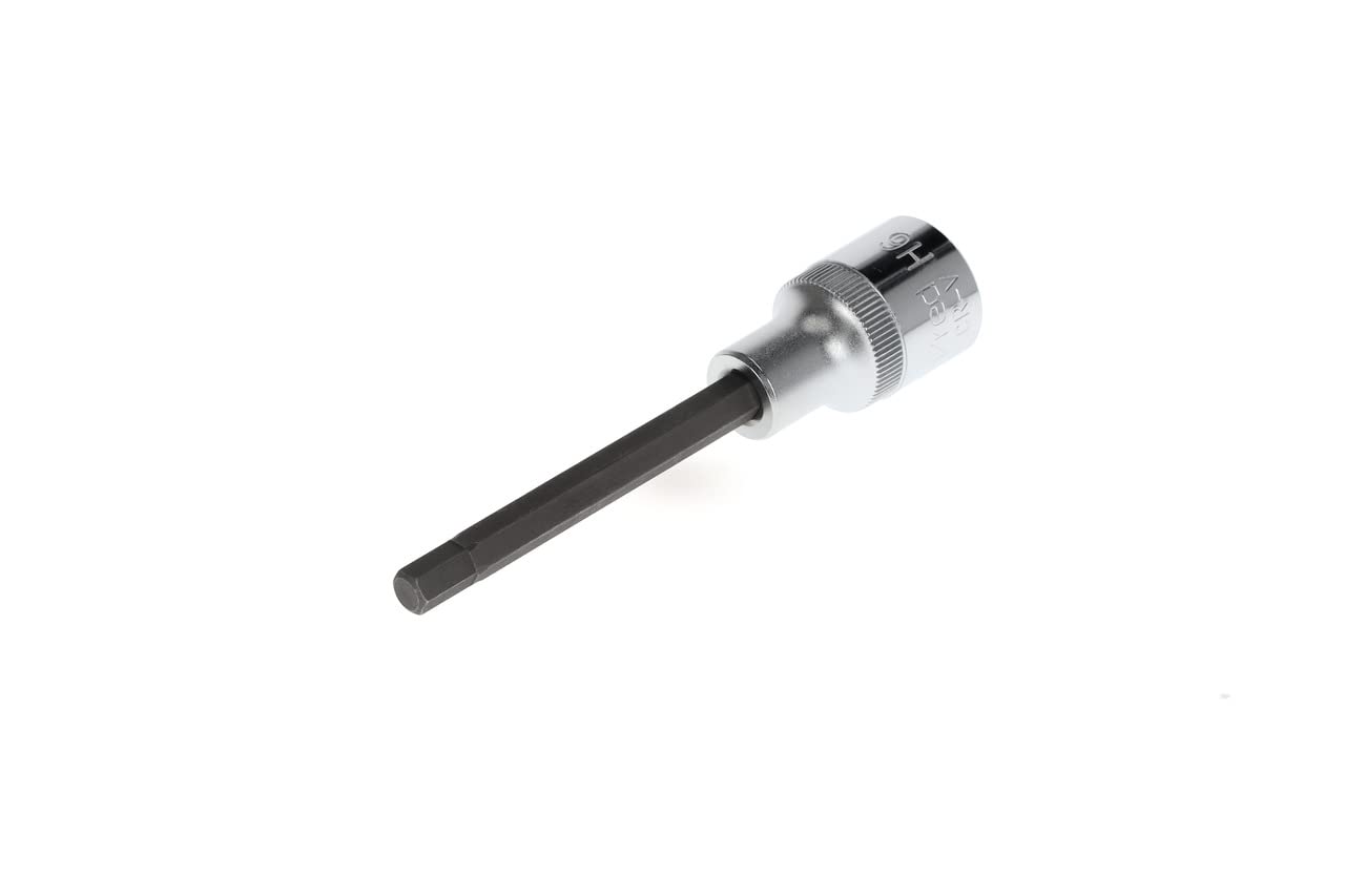 GEDORE red Screwdriver bit socket long hex, 6 mm AF, 1/2" 12.5 mm, Screwdriver bit socket, Tool, R62550619, Steel