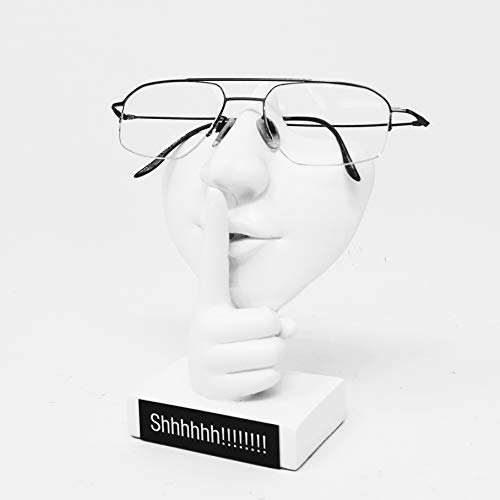 JewelryNanny Artsy Face Eyeglass Holder Stand Sculpted Nose for