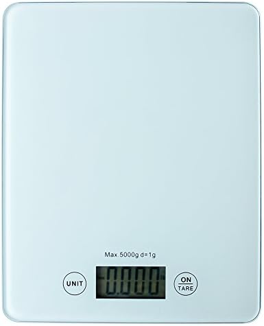 Beautyours Digital Kitchen Food Scale Electronic Weight Scale 11lb 5kg (White)