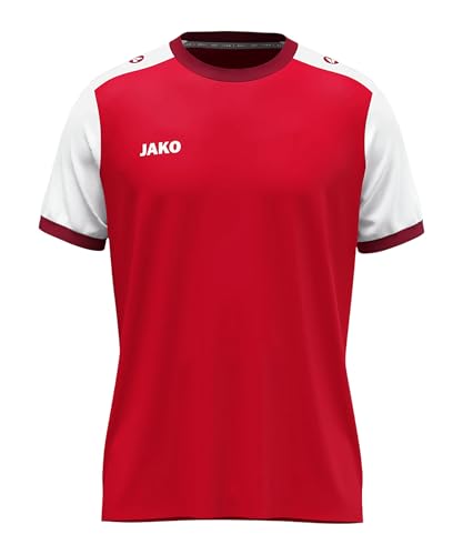 JAKO Camiseta Unisex Dynamic, Manga Corta, Coral/Blanco/Azul Marino, XL