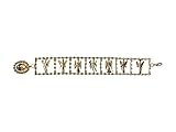 Gold-tone Seven Archangels Bracelet with Saint Benedict Medal Angels Protection Unique Bracelet