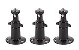 Wasserstein Adjustable Security Wall Mount Compatible with Arlo Ultra, Pro, Pro 2, Pro 3 & Other Compatible Models (3-Pack, Black)