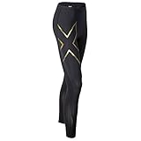 2XU Women's Elite MCS Compression Tights, Black/Gold, X-Small