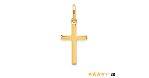 Gold Plated Cross Charm 2 pcs 14mm Gold 