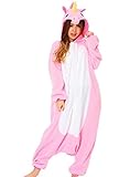 ZEAYEA Adult Animal Kigurumi Unicorn Cosplay Costume Pajamas Pink M