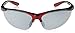Crossfire 1733 Brigade Safety Glasses Silver Mirror Lens - Shiny Black/Red Frame