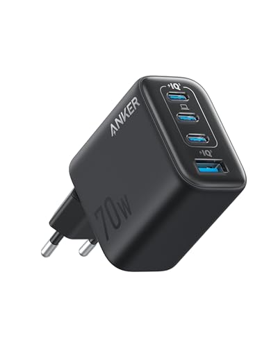 Anker Zolo 70W USB C Ladegerät, 4-Port-Netzteil mit ultraschnellen 70W