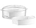 Gourmia GFS300 SteamTower300 Electronic Digital 3 Tier Vegetable and Food Steamer, 9.5 quart, BPA Free - Clear - Free Recipe Book Included