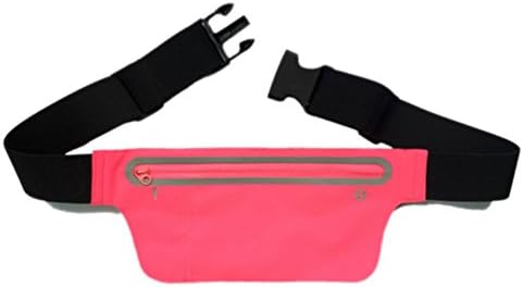 Ultra Slim Waterproof Workout Fanny Pack Running Bag with Reflective Stripe for Iphone 6s Plus/6 Plus/6s/6,galaxy S5,s6,note 4/5 (Pink)