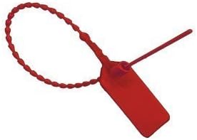 Red Pull-Tite Security Seal Plastic Tape for Boxes,Bottles (Package of 100)