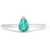 Natural Neon Blue Apatite 925 Solid Sterling Silver Engagement Ring Size 6, 7, 8, 9