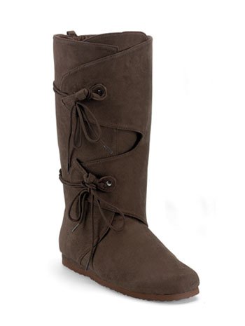 Mens Brown Viking Renaissance Costume Boot - S