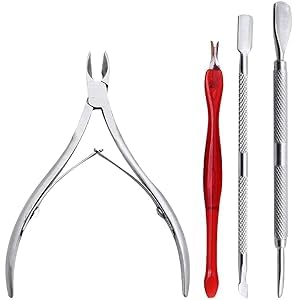 Hilloly Exfoliating Nail Clippers Stainless Steel Nail Art Tools Nail Art Tools Set Suitable for Children and Adults
