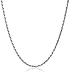 Sterling Silver LadiesItalian 1.3 mm Diamond Cut Rope Chain Necklace, 18