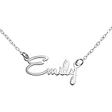 Name Necklace In Script - Sterling Silver Personalized