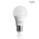 Pack of 1 Simpome A19 9W LED Light Bulb,E26 LED Blub,Bright Daylight 6000K,High Efficiency,Equivalent To 60Watt Incandescent Bulb,Not Dimmable