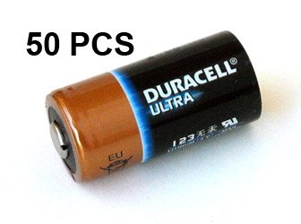 Duracell Ultra DL123A Lithium CR123A 3V Photo Lithium Batteries Bulk, Box of 50 pcs -- NEW!