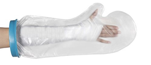 Adult Arm Cast Cover, HAIN Clear Waterproof Shower Bandage Protector with Seal Protection for Hand, Wrist, Finger Wound in Bathing or Swimming,100% reusable(Full Size) (Medium Arm (580*260*150))