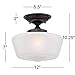 Regency Hill Floating Rustic Farmhouse Ceiling Light Semi Flush-Mount Fixture 12