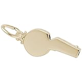 Gold Plated Whistle Charm, Charms for Bracelets and