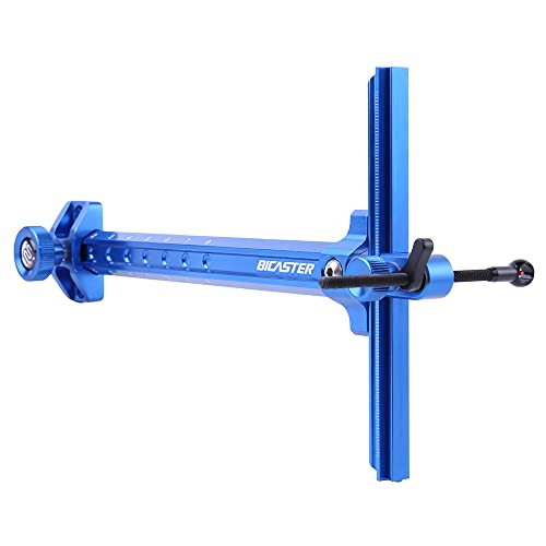 Archery Sights 9 inch Recurve Bow Sight Ambidextrous Aluminum Quick Adjustment (Blue)