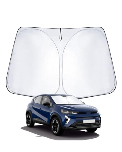 WEIPIN Windshield Sunscreen Compatible with Renault Captur 2 2013-2023 2024 E-Tech Hybrid RS Line Windshield Sunshade for Clio 5 with UV Protection, Cooling