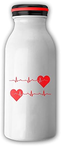 Nurse Heartbeat EKG Vacuum Insulated Stainless Steel Travel Camping Hiking Cycling Mug - 12-Ounce Cup White