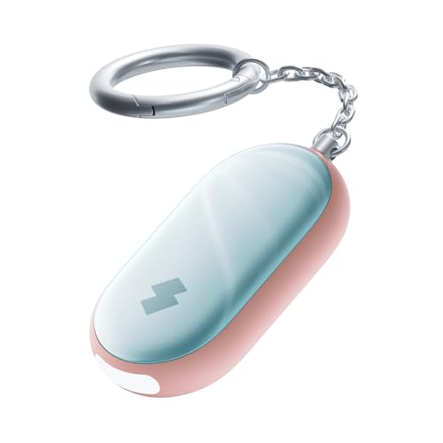 130 dB Personal Safety Alarm for Women with Extra-Loud Siren & Strobe Light, Waterproof Self-Defense Keychain with Positioning & Notification for Women, College Girls, and Kids, Pink