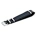 CIVO PU Leather NATO Zulu Military Swiss G10 Watch Band Strap 18mm 20mm 22mm with Stainless Steel Buckle (Black, 22mm)