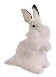 HANSA Rabbit Plush Animal Toy, 13", White