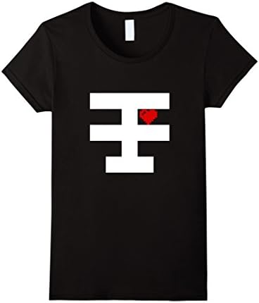 Womens Cool Rib Cage 8-Bit Heart T-Shirt Mens &amp; Womens  Small Black