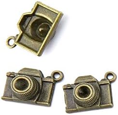 220 PCS Ancient Antique Bronze Fashion Jewelry Making Crafting Charms Findings Bulk for Bracelet Necklace Pendant Retro Accessoires Lots Vintage AMM07 Camera
