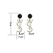 tianshiya Women's Fashion Earrings Y/S Letter Shaped Designed Ear Stud Rose Gold 1X2 (Black)