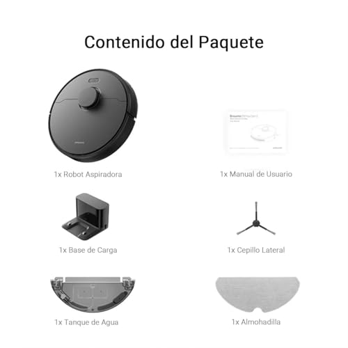 DREAME D9 MAX Gen 2 Aspiradora Robot Que trapea, 6,000 Pa de succión, Cepillo removible, Mapa multipisos, 285 min batería, Evita obstáculos y Cuenta con navegación 360° LDS