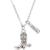Boot Necklace, Personalized Engraved Boot Jewelry, Custom Birthstone, Boot Pendant for Women