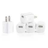 Spark Wireless 5pcs USB AC Universal Power Home Wall Travel Charger Adapter for iPhone 7/7 Plus 6/6 PLUS Samsung HTC Compatible w/ iOS10 (White)¡­